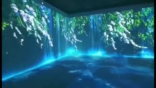 Waterfall immersive LED interactive floor wall display screen