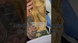 Painting Messi with Fifa World Cup 2022 trophy  #shorts #shortvideo #messi