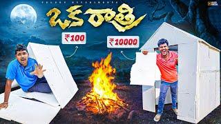 Overnight Survival Challenge In Thermocol House With Low Budget to High Budget Telugu Experiments