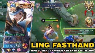 LING FASTHAND COMBO: HOW TO BEAT TRASHTALKER ENEMY | LING FASTHAND MANIAC GAMEPLAY 2025 (MUST WATCH)