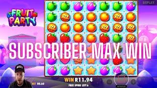 Subscriber Fruit Party Max Win! (5000x)