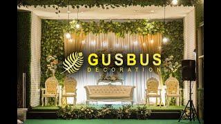 Dekorasi pernikahan gedung di Hotel ala Gusbus Decoration