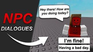 How to create NPC Dialogues in Roblox Studio