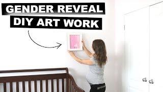 DIY Gender Reveal Art Work Idea | Jenelle Nicole