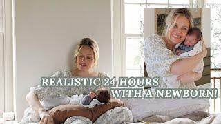 REALISTIC 24 Hours with a Newborn (and postpartum tips)