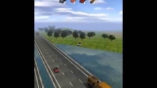 [Highway Crash Derby] Holy shit blew me off da bridge'