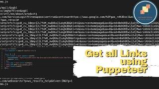 Automation testing - Get All Links on a Webpage using puppeteer, javascript.