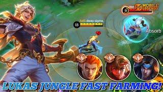 LUKAS JUNGLE FAST FARMING GAMEPLAY‼️ ROTASI LUKAS JUNGLE AGAR SNOWBALL‼️ Mobile Legends Bang Bang