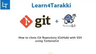 How to clone Git Repository (GitHub) with SSH using TortoiseGit