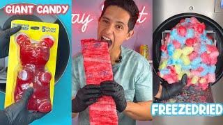 GIANT Candy Freeze Dried Expirements! ASMR TikTok Viral Trendy Treats Freeze Drying Videos 