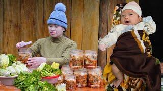 Baby Sleep Well: Harvest Vegetables At The Farm To Make Kimchi & To Sell | Lý Thị Ca