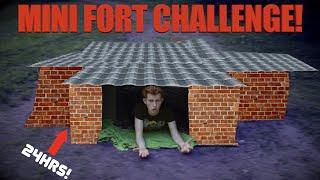 24HRS INSIDE MINI FORT CHALLENGE! *Brother VS Brother!*