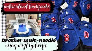 HOW TO EMBROIDER BACKPACKS WITH BROTHER PR680W MULTI NEEDLE EMBROIDERY MACHINE