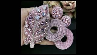 Handmade Brooches Designs Ideas for Scarf and Coats | Easy Hand Embroidery Beads Butterfly  |  P1