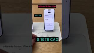 Iphone 16, Plus, Pro and Pro max Price in canada for 256 GB        #iphone16 #iphone16price