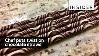 A French pastry chef puts his own spin on chocolate straws