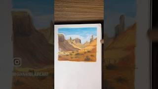 canyon landscape created with pastels 