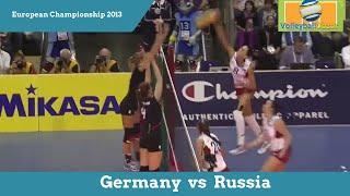 Women`s volleyball. Best games. Germany vs Russia