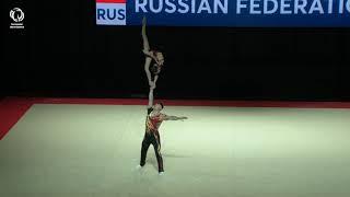 Viktoria AKSENOVA & Kirill STARTSEV (RUS) - 2021 Acro European Champions, MxP Balance