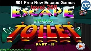 [Walkthrough] 501 Free New Escape Games level 208 - Escape from toilet part II - Complete Game