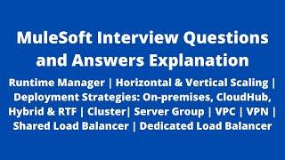 MuleSoft Interview Q&As | Runtime Manager | Horizontal & Vertical Scaling | Deployment Strategies