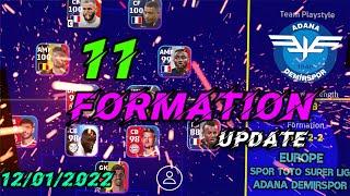 Top 11 FORMATION update efootball 2023 mobile 12/01/22