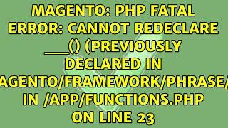 PHP Fatal error: Cannot redeclare __() (previously declared in...