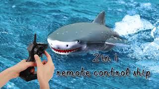 What an unimaginable remote control shark toy can swim freely in the pool!