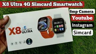 X8 Ultra 4g Android Smartwatch With Camera | X8 Ultra 4g Simcard Smartwatch