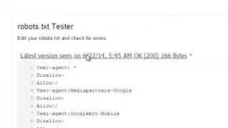 How to test a robots.txt file using Google Webmaster tools