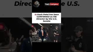  Kash Patel CONFIRMED as FBI Director by the U.S. Senate. #usa #FBIChief #KashPatel