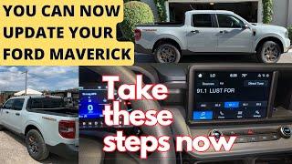 How To Install the New Software UPDATE for the Ford Maverick