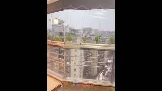 Fz09 balcony glazing system, frameless window, slide turn system made by Finzone, Case113