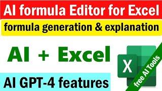 New AI formula Editor for Excel | AI formula add-in for excel |AI formula generator for Excel #excel