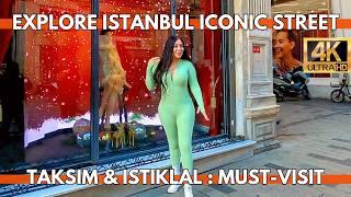 Explore Taksim Square and Istiklal Street: Istanbul’s Vibrant Heart 4K Walking Tour