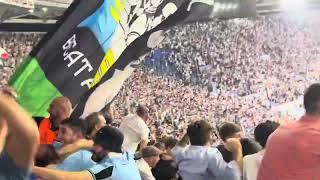 Lazio-Atletico madrid 1-1 goal di Provedel curva nord