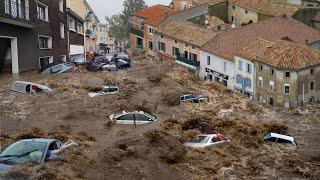 France, Italy Sank Today! Cars, Houses, Bridge Swept Away by Mass Floods in Lyon