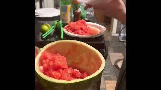 Making some #Watermelon with #Tajin as a snack.#viral