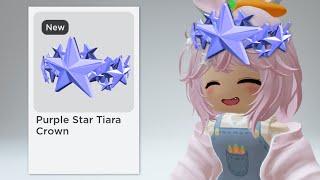 NEW PURPLE STAR TIARA CROWN IN ROBLOX 