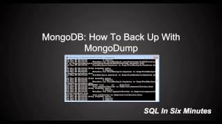 MongoDB: How To Backup With MongoDump