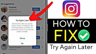 Instagram try again later problem | Instagram tell us problem | 99% Fix