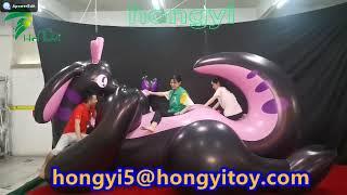 Play with the giant inflatable Dragon~ Guess what size is it??