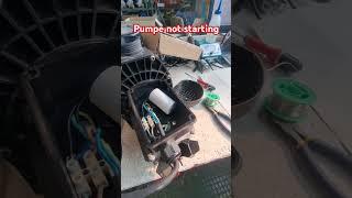 Pump motor not starting capacitor change