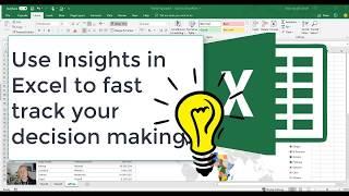 #Microsoft365 Day 251: Make informed decisions with Insights in #Microsoft Excel