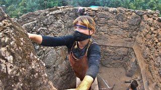 #125 Restoring the walls and digging the bedrock of the granite ruin