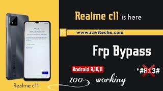 Realme c11 frp bypass || android 11 google account unlock by ravitech | Without PC | latest