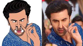 Show Me The Thumka Song Drawing Meme  | Tu Jhooti Main Makkar | Ranbir K | Shraddha