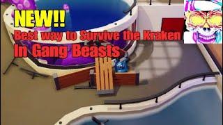 NEW!! How to Survive the Kraken after the Patch|Gang Beasts