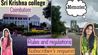 Sri Krishna college Coimbatore Details|Memories |Rules and regulations| Tamil |Shades of bhavyaa ️