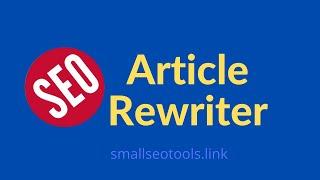 Spin Rewriter | How To Rewrite Articles Generate 100% Unique Articles #seo smallseotools